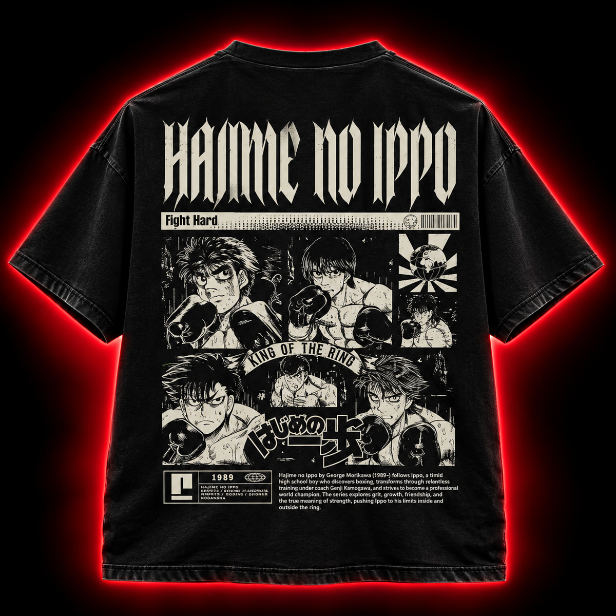 Ippo V2 Unisex Backprint Oversized Shirt